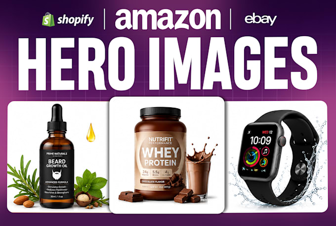 design high converting amazon hero image