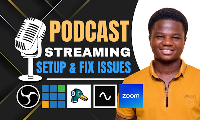 set up your podcast livestream or fix issues and errors on obs vmix ecam live