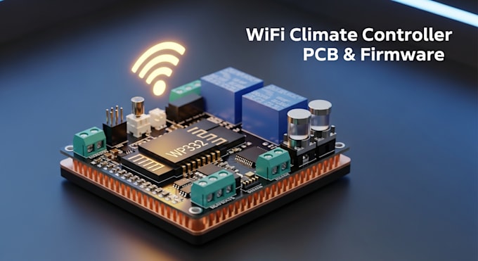 develop wifi iot climate controller pcb design and firmware