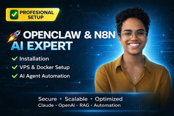 setup openclaw, n8n automation, clawdbot, install ai agent with vps or docker