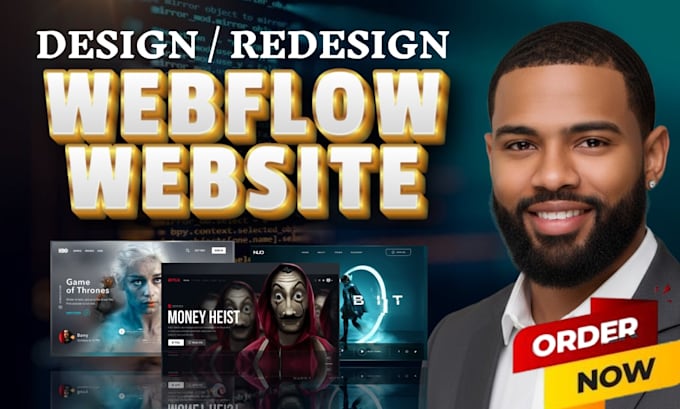 design a modern webflow saas website, startup website, or landing page