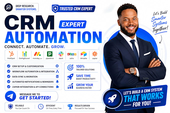 setup hubspot gohighlevel monday crm pipedrive zoho airtable zapier integration