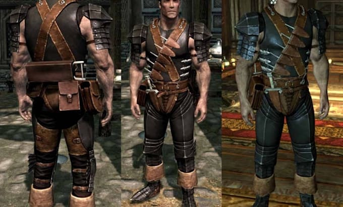 design custom character, armor, weapon for skyrim mod, fallout 4, game mods