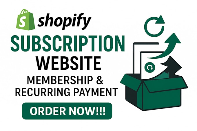 shopify subscription website shopify box shopify membership website recharge