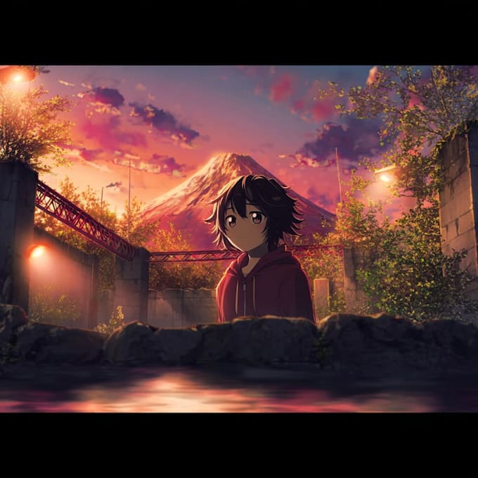 anime background art, game, concept art for vtuber stream