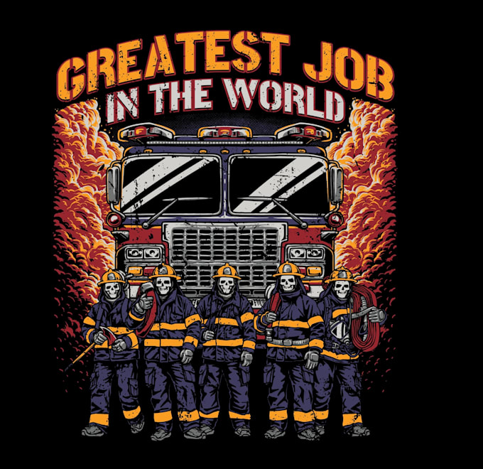 create professional firefighter, fire rescue logo design