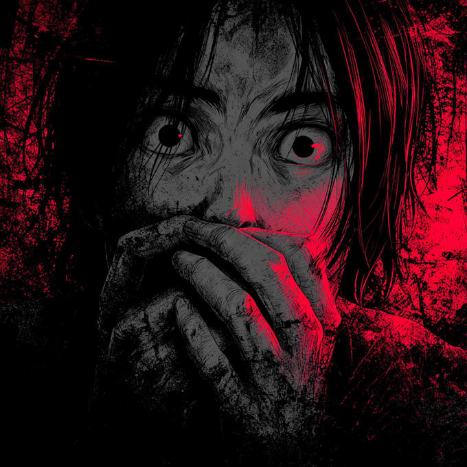 draw dark, horror, creepy art illustration