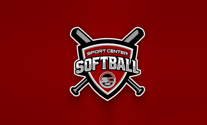 design sports softball club program logo