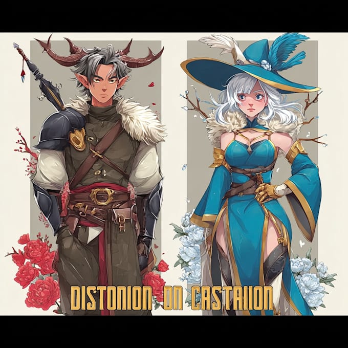 draw your dnd character art or original character design