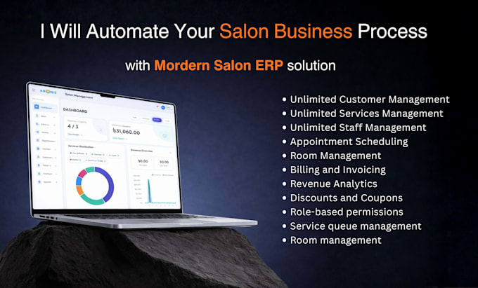 develop salon and spa service management erp software