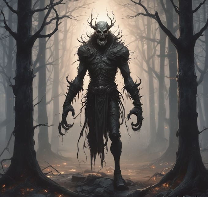 draw horror character art and horror character design