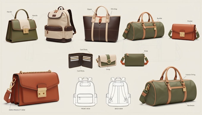 design backpack tech pack, handbag, duffel bag, luggage, travel bag techpack