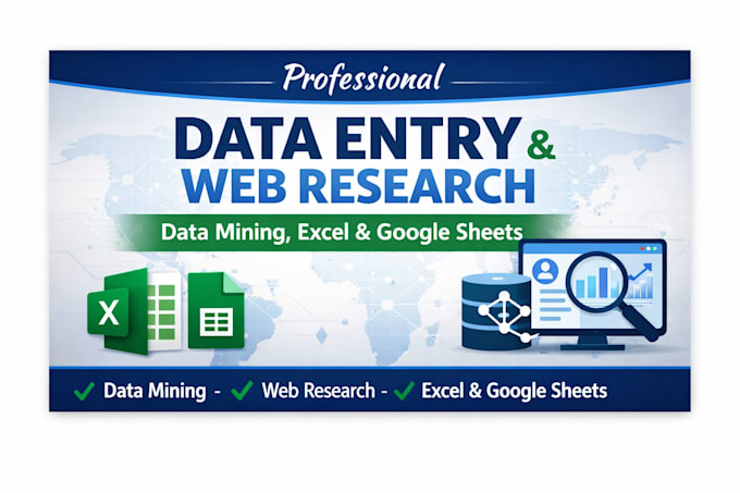 do accurate data entry, data mining and web research