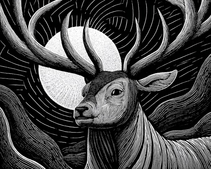 create amazing illustrations in linocut style