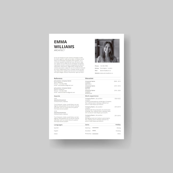 design your CV for your field, ats friendly I rate cards