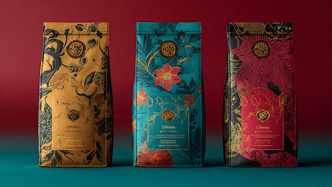 create coffee label and packaging design