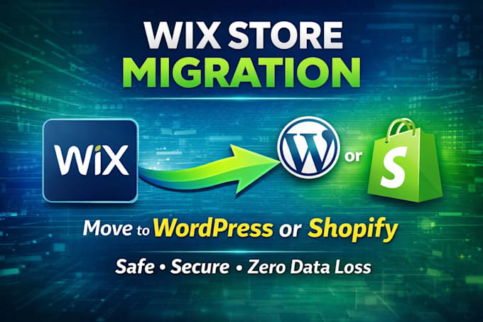 transfer your store from wix to wordpress or shopify professionally