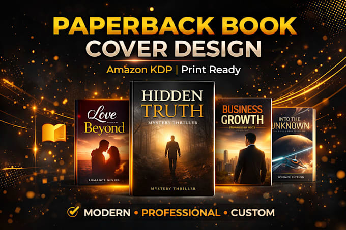 design a professional paperback book cover