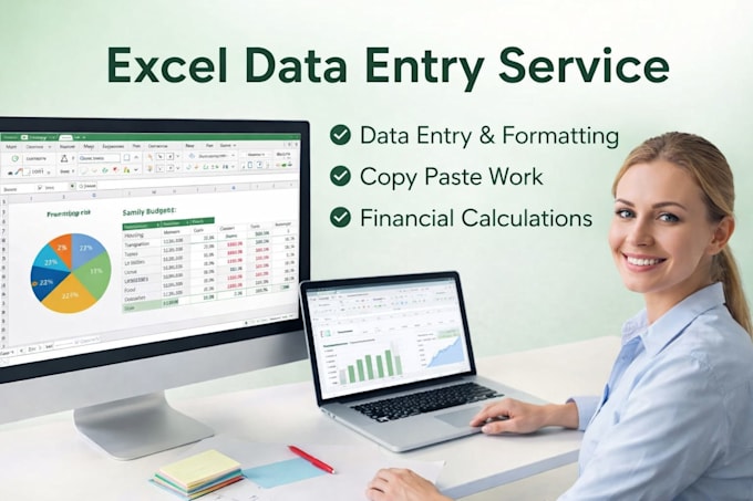 do excel data entry, financial calculations and reports