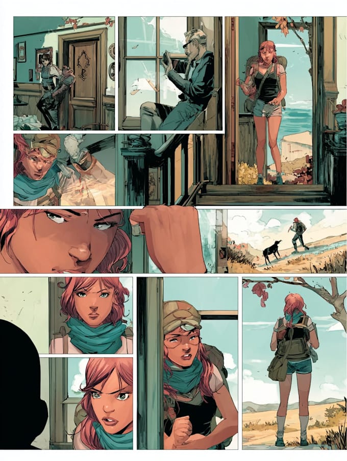 create a short story comic strip