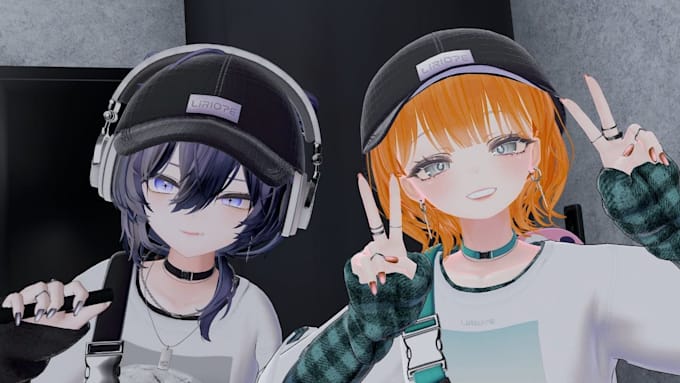 Design and rig 3d character model, vrchat avatar, port model, vtuber ...