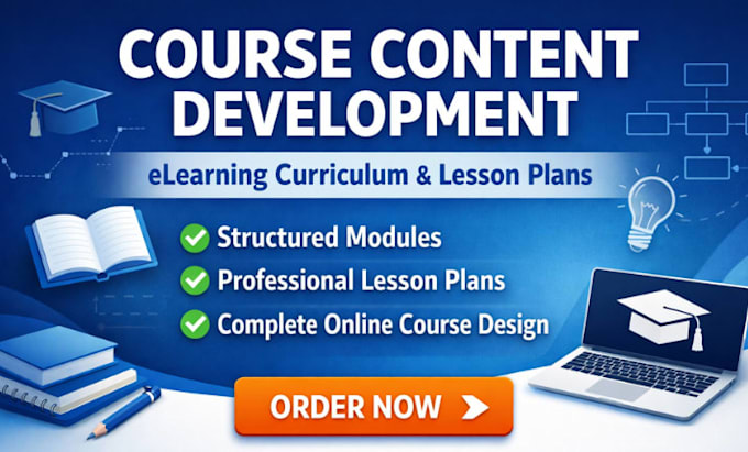 do course content development, elearning curriculum, modules lesson plan
