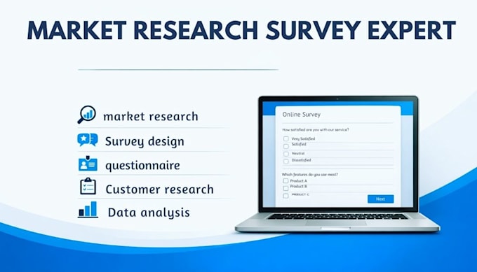 design a professional market research survey with analysis