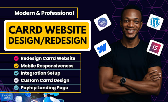 design carrd website, carrd landing page, redesign carrd co