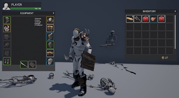 integrate advanced UI UX inventory system blueprint logic in unreal engine ue4