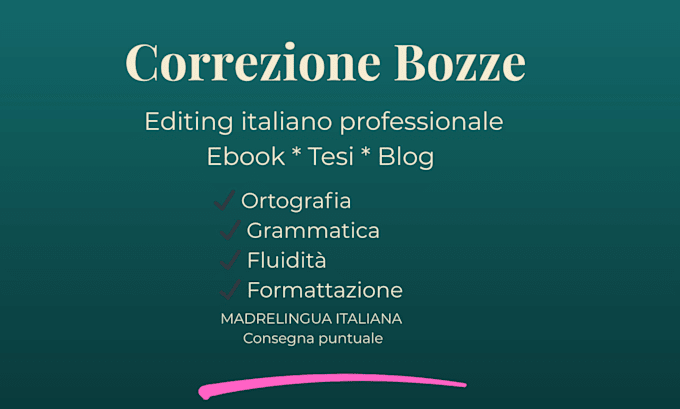 proofread and edit your italian ebook, thesis or blog