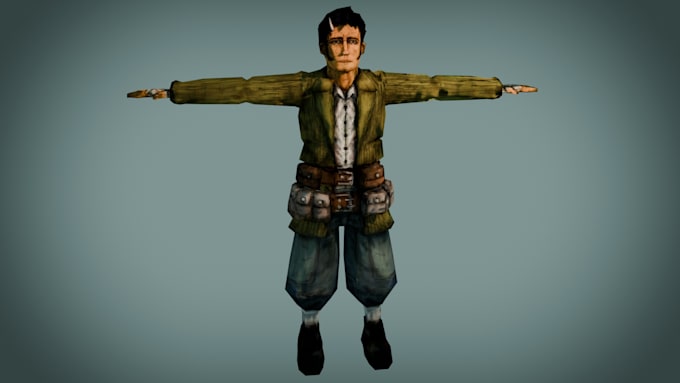 make any game ready 3d character with no ai