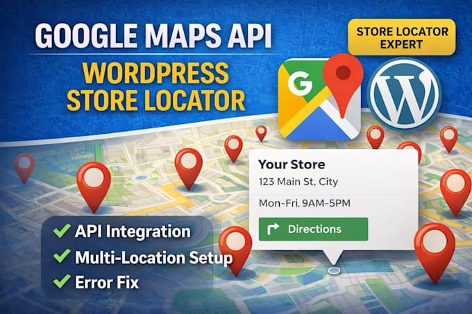 integrate a wordpress store locator and location page with google maps API