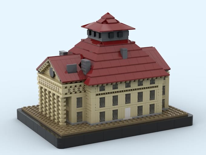 do 3d lego bricks architecture real building model lego model galactus art