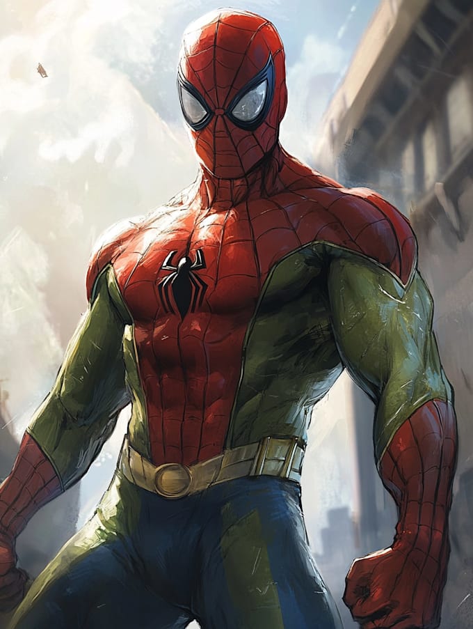 marvel or dc comic style custom illustration