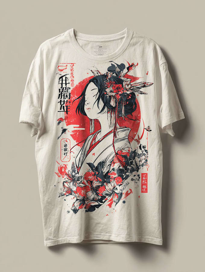 make japanese t shirt illustration