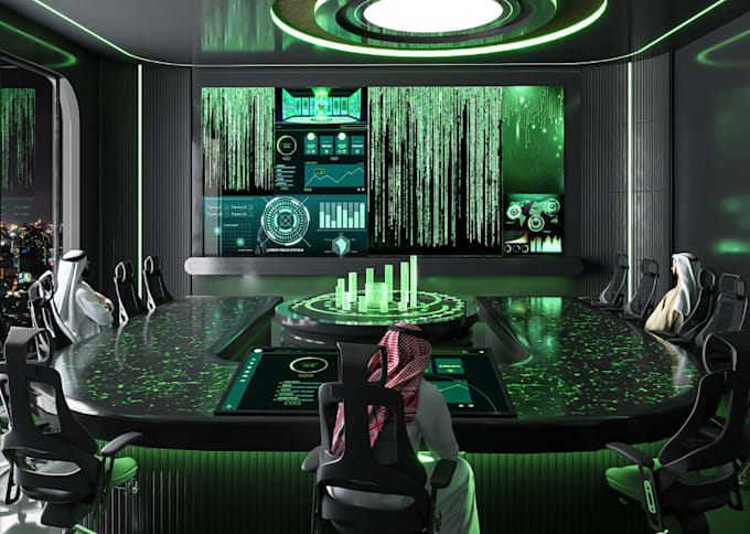 simulate 3d esport gaming arena, interior game center,virtual design,hall render