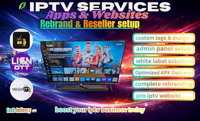 rebrand iptv apps, stb, xciptv, tivimate with panel setup