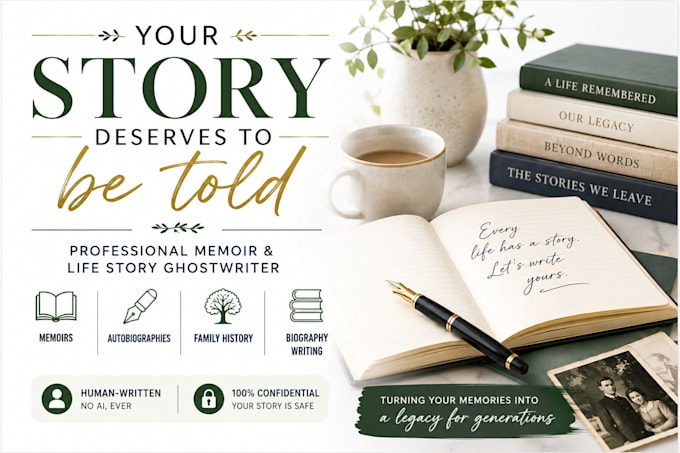 ghostwrite your memoir, autobiography and life story with your authentic voice
