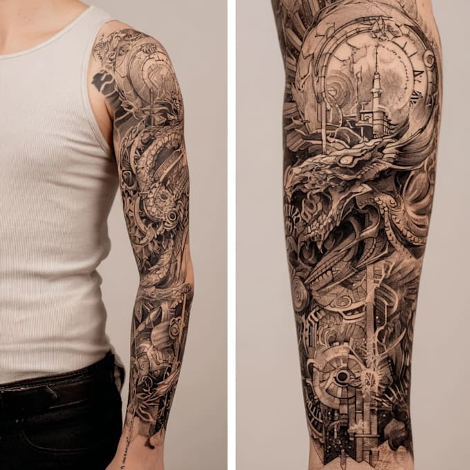 custom an abstract tattoo design