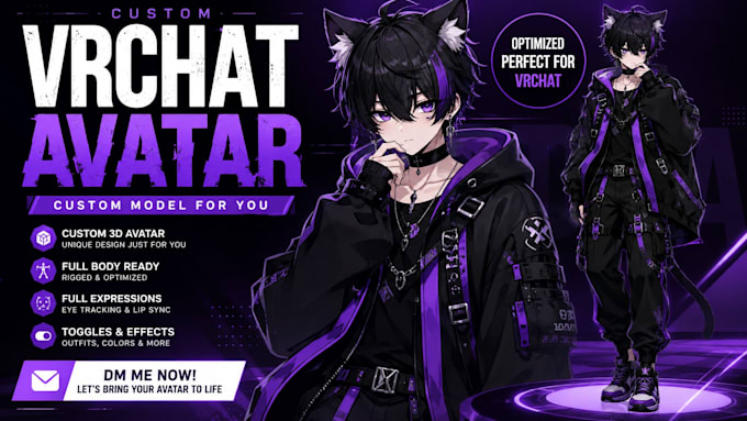 design and rig high quality live2d vtuber model, vroid and vrchat avatar