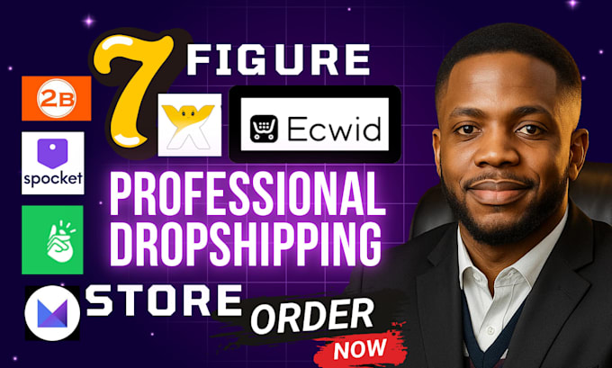 setup 7 figure wix ecwid dropshipping store website redesign sellvia development