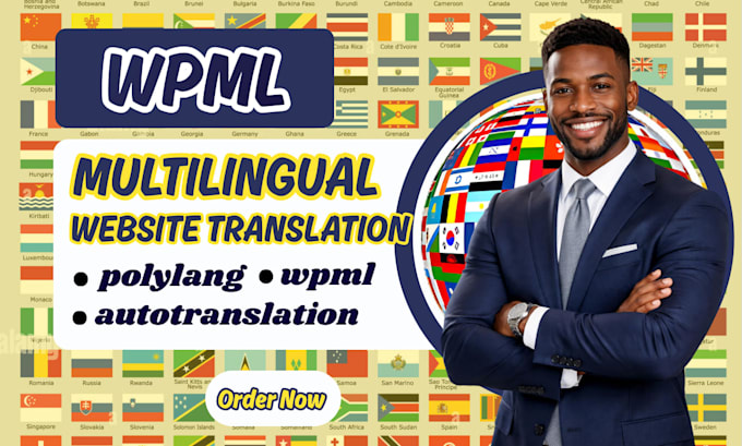 design wpml polylang multilingual website translation, translate website