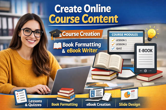 Write course content, workbook, powerpoint design, course curriculum ...