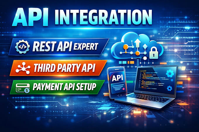 Api Integrattion Do api integration, rest api integration, and third party api ...