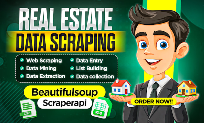 do web scraping, data mining and real estate data extraction
