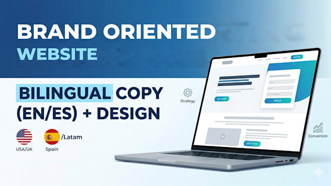 design your landing page and write the copy bilingual