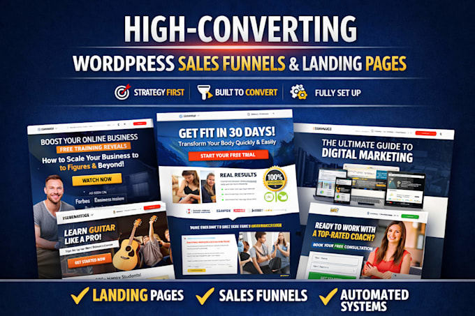 build wordpress sales funnel landing page wordpress website sequeeze page