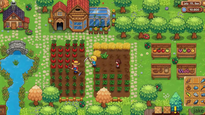 2d topdown pixel art tileset rpg game map art character asset tile map