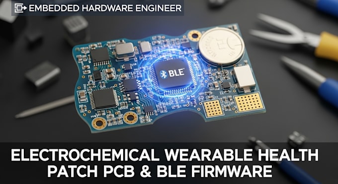 do embedded hardware, electrochemical wearable health patch pcb and ble firmware