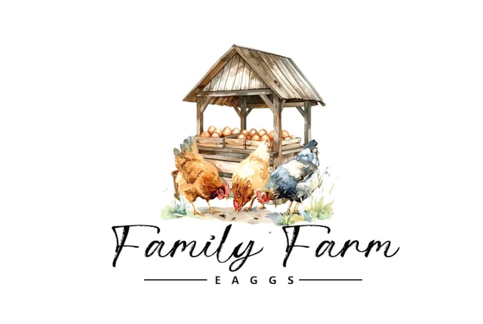 design chicken farm egg logo label